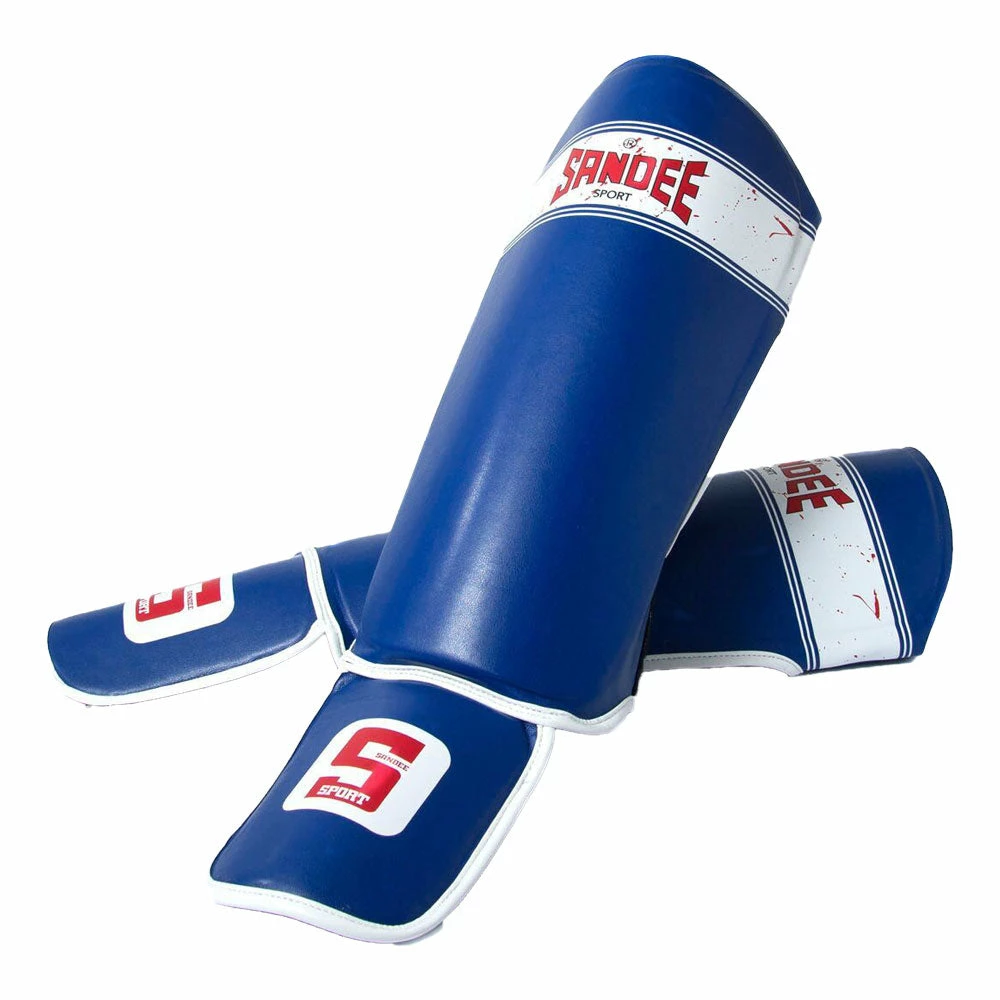 Playwell Sandee Sport Muay Thai Shin Guards - Blue Shin Protection 1 Playwell Sandee Sport Muay Thai Shin Guards - Blue Shin Protection