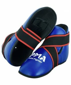 Playwell Semi Contact Point Sparring Boots - Blue - NEW