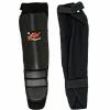 Playwell Pro MMA Leather Grappling Shin Instep Pads - Black - CLEARANCE
