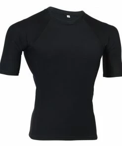 Playwell MMA Plain Black Short Sleeve Rash Guard Playwell MMA Shorts & Grappling Tops