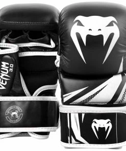 Playwell Mixed Martial Arts And Grappling Gloves Venum MMA Challenger 7oz Sparring Gloves - Black/White