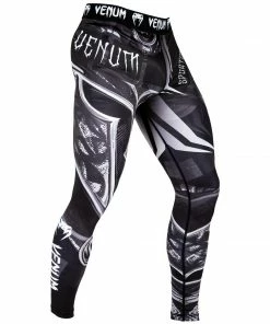 Playwell Venum Gladiator 3.0 Compression Spats - Black/White Venum MMA Shorts & Clothing