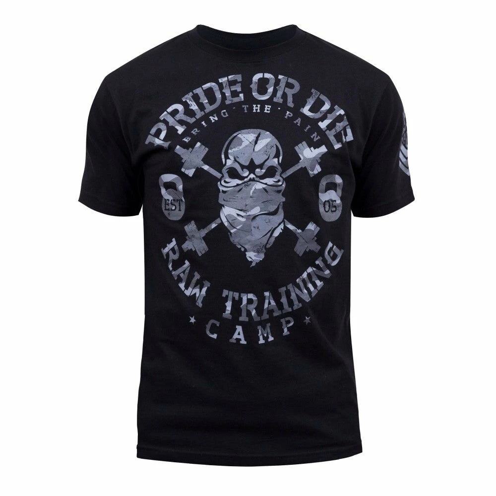 Playwell Pride Or Die MMA Clothing Pride Or Die MMA Black "Raw Training" T Shirt 1 Playwell Pride Or Die MMA Clothing Pride Or Die MMA Black "Raw Training" T Shirt