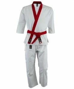 Playwell Tang Soo Do 9oz Uniform - Red Trim