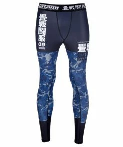 Playwell Tatami Fightwear Tatami Adults Essential Camo Spats Leggings - Blue