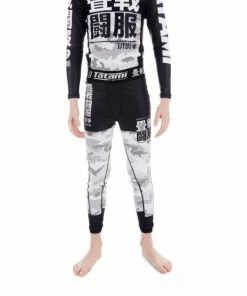 Playwell Tatami Kids Essential Camo Spats Leggings - White
