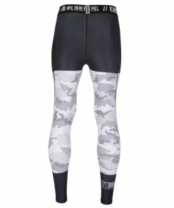 Playwell Tatami Adults Essential Camo Spats Leggings - White Tatami Fightwear