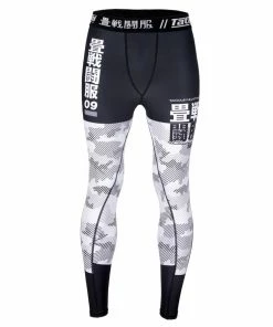 Playwell Tatami Adults Essential Camo Spats Leggings - White Tatami Fightwear