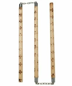 Playwell Three Sectional Staff Rattan Tiger Pattern Three Sectional Staffs