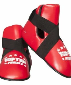 Playwell Top Ten Pointfighter Sparring Boots - Red