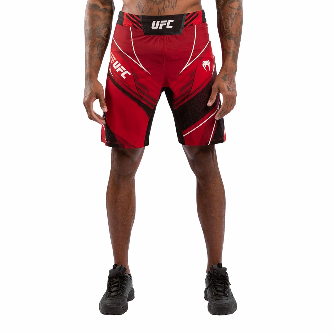 Playwell Venum MMA Shorts & Clothing Venum X UFC Authentic Long Fit Mens Fight Shorts - Red 1 Playwell Venum MMA Shorts & Clothing Venum X UFC Authentic Long Fit Mens Fight Shorts - Red