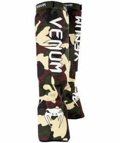 Playwell Venum MMA Shorts & Clothing Venum Contact ElastIcated Shin Guards - Camo