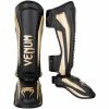 Playwell Venum MMA Shorts & Clothing Venum Muay Thai Stand Up Elite Shin Guards - Black/Gold