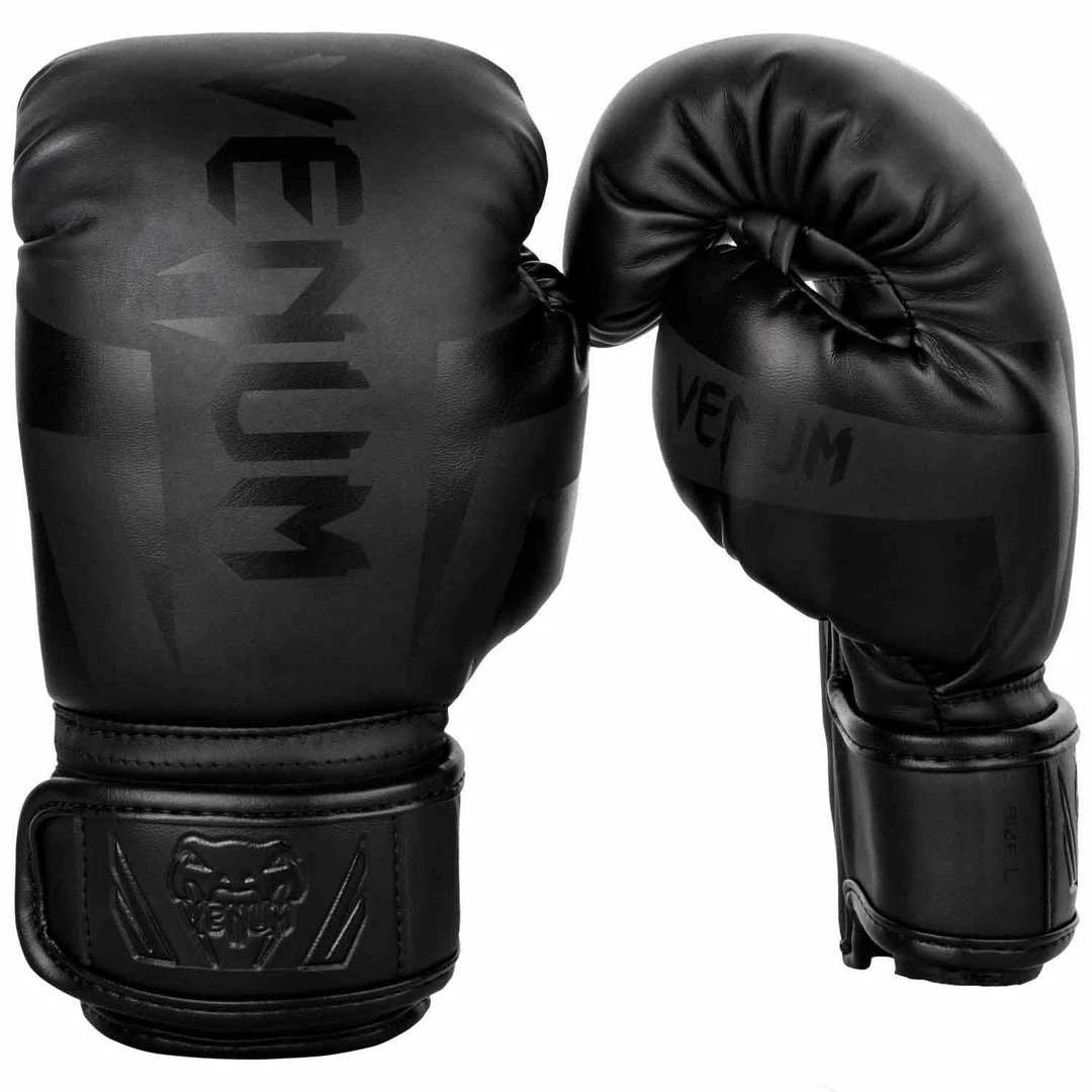 Playwell Venums Kids Elite Black Boxing Gloves 1 Playwell Venums Kids Elite Black Boxing Gloves