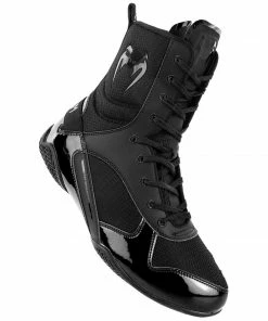 Playwell Venum Elite Boxing Shoes - Black/Black