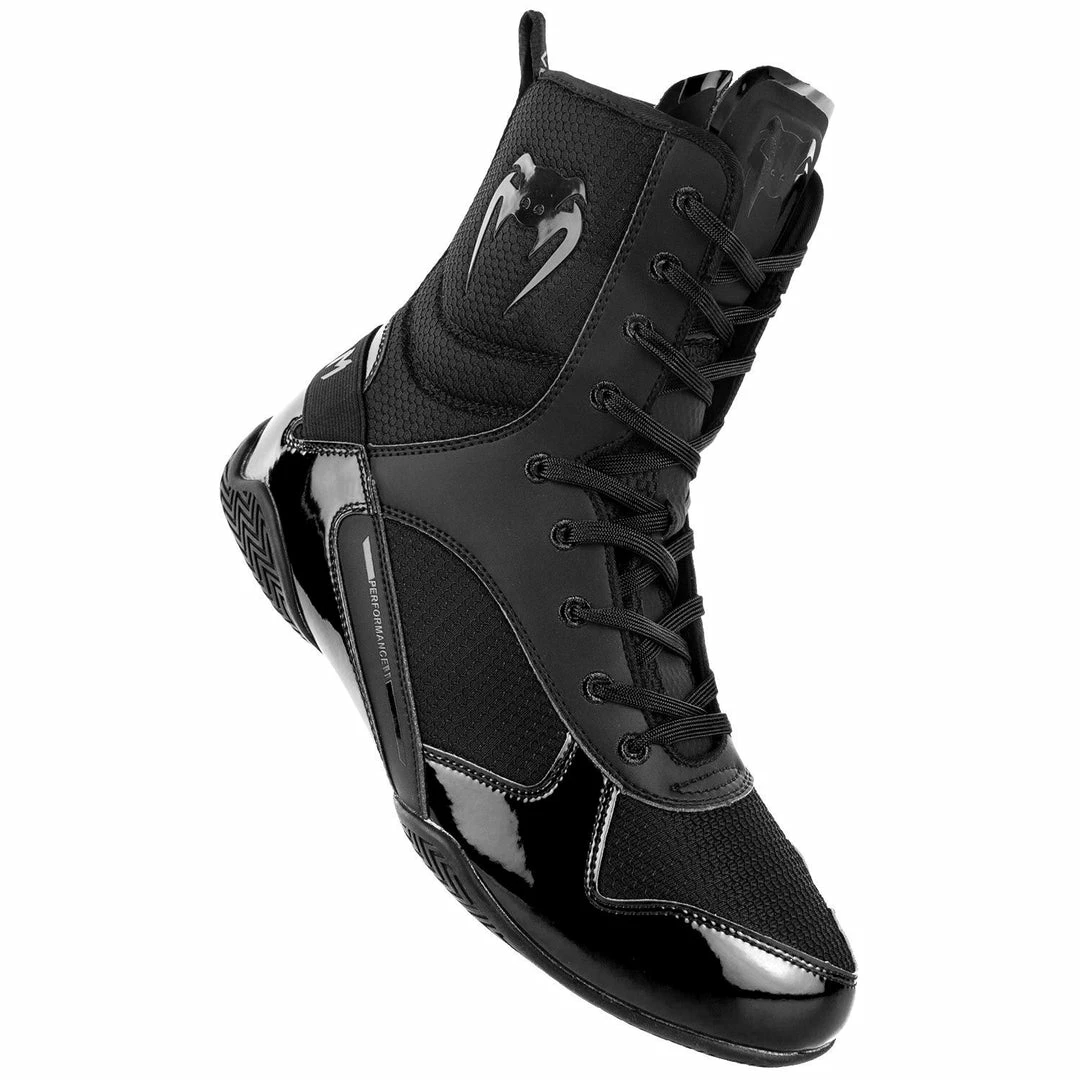 Playwell Venum Elite Boxing Shoes - Black/Black 1 Playwell Venum Elite Boxing Shoes - Black/Black