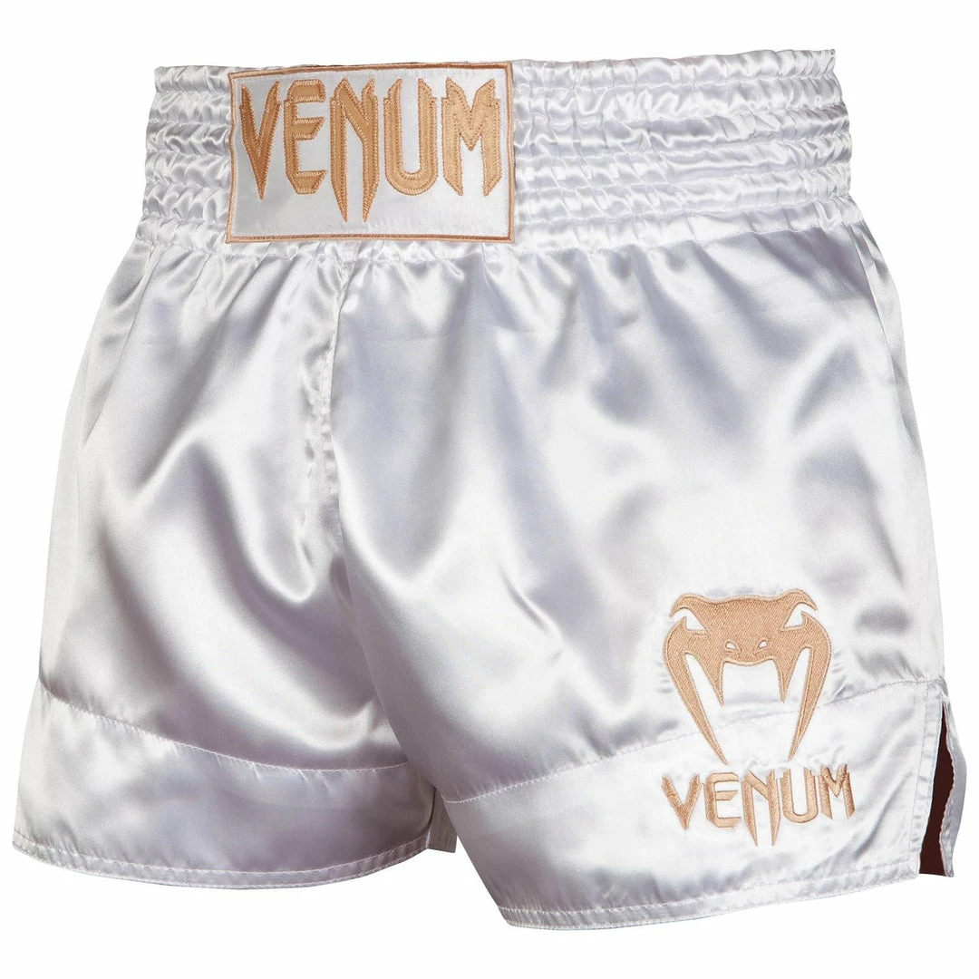 Playwell Venum Classic Muay Thai Shorts - White 1 Playwell Venum Classic Muay Thai Shorts - White
