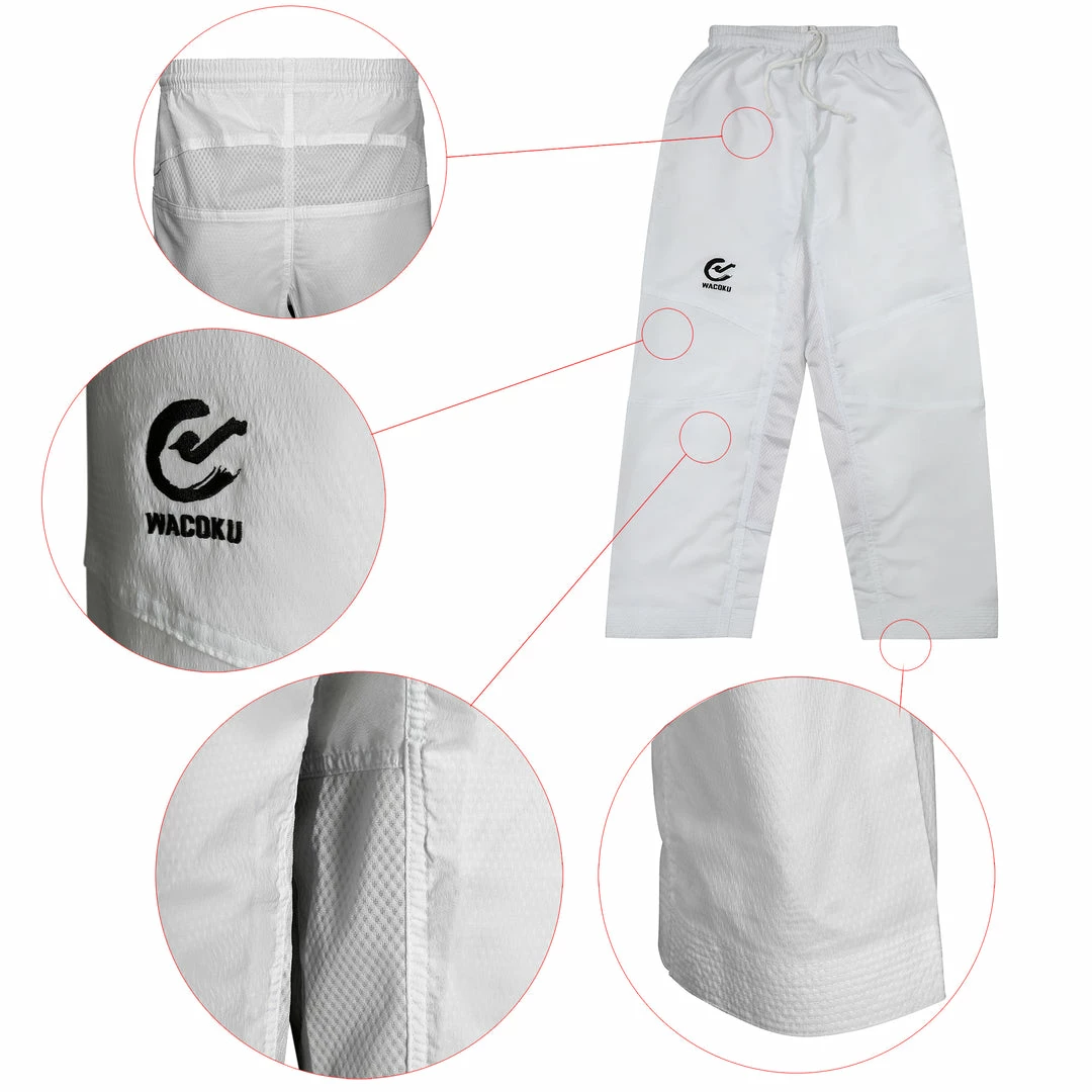 Playwell Elite Ultra Light White Taekwondo Training Pants - Kids 1 Playwell Elite Ultra Light White Taekwondo Training Pants - Kids