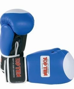 Playwell Top Ten WAKO Approved Boxing Gloves - Blue