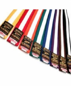 Playwell Grade Belt: Coloured With White Stripe Coloured Belts