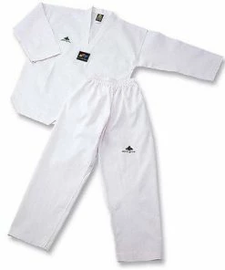 Playwell WTF Approved Pine Tree White V-Neck Tkd Suit Taekwondo Uniforms And Trousers