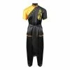 Playwell Competition Wushu Silk Uniform - Black/Yellow